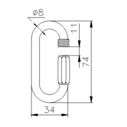 Karabīne Q-Link 8mm