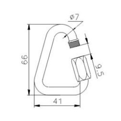 Karabīne tērauda Q-Link D 7mm