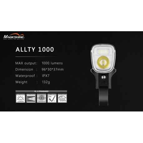 Velo lukturis ALLTY 1000, 1000 lum