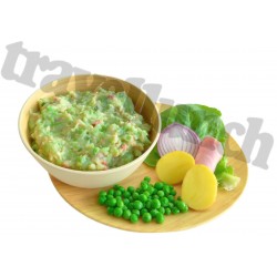 GREEN PEA MASH with HAM