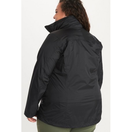 Jaka Wms PreCip Eco Jacket Plus Black