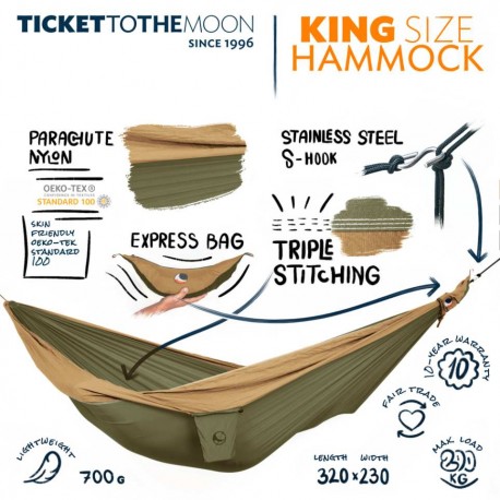 Šūpuļtīkls King Size Hammock