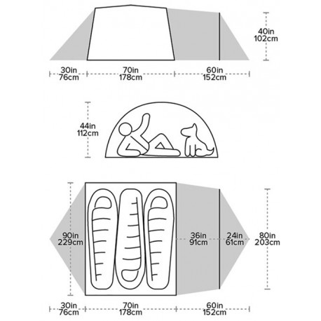 Telts BLACKTAIL 3 HOTEL Bikepack