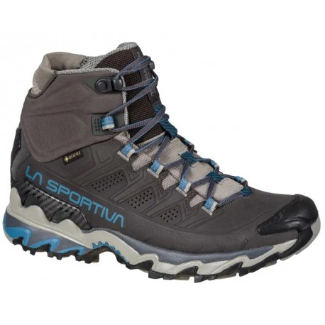 Apavi ULTRA RAPTOR II Mid Leather Wide Woman GTX Carbon Atlantic