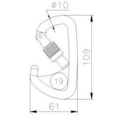 Karabīne D-Shape steel SG