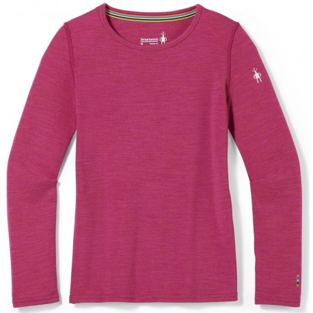 Kids Classic Thermal Merino Base Layer Crew Festive Fuchsia Heather