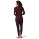 WS Classic Thermal Merino Base Layer Crew Black Cherry Heather