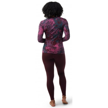 WS Classic Thermal Merino Base Layer Pattern Crew Twilight Blue Marble
