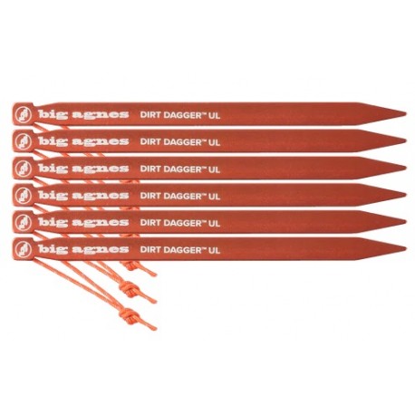 DIRT DAGGER UL6 tent stakes, 6pcs