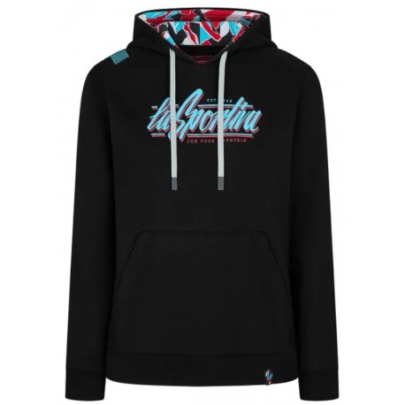 RETRO Hoody W Black