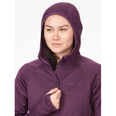 Jaka W OLDEN Polartec Hoody 02 Purple Fig