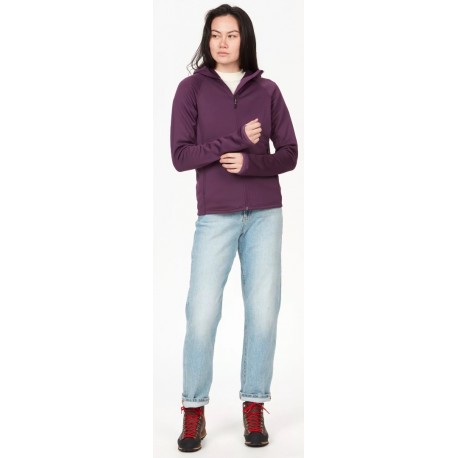 Jaka W OLDEN Polartec Hoody 02 Purple Fig