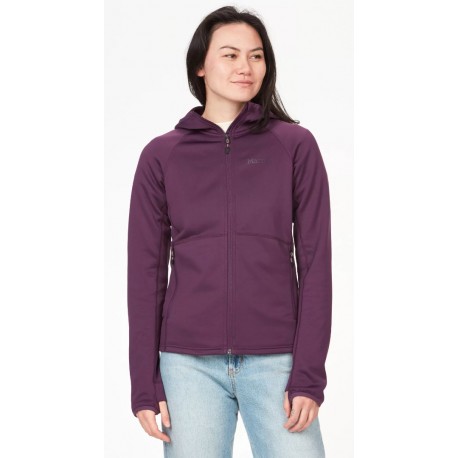 Jaka W OLDEN Polartec Hoody 02 Purple Fig