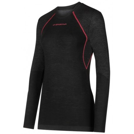 Termo krekls WOOL40 Aero Longsleeve W Black Hibiscus