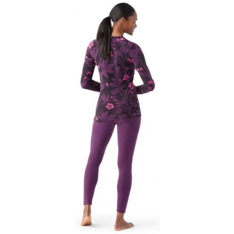 Termo krekls SW WS CLASSIC Thermal Merino Base Layer Crew Purple Iris Floral