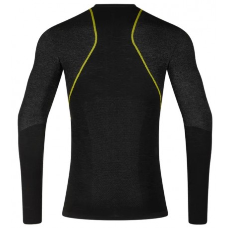 WOOL40 Aero Longsleeve M Black Yellow