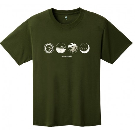 Krekls WICKRON T-Shirt MOUNTAIN SCENES Dark green