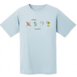 WICKRON T-Shirt W SCROLS OF CAMPING ANIMALS Light Blue