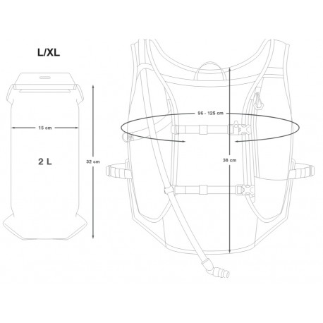 Velo veste dzērienam RACING HYDRATION Vest