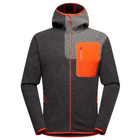 AGON Hoody M Carbon Cherry tomato