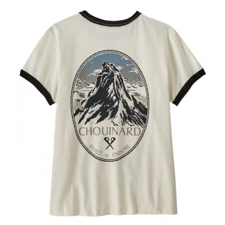 Patagonia CHOUINARD Crest Ringer Responsibili-Tee W Birch White