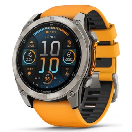 FENIX 8-51mm, AMOLED Sapph, Ti/Bare/Grpht, SparkOrg/Grp, EMEA