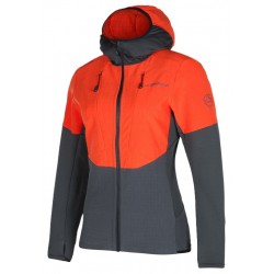 SESSION Tech Hoody W Carbon Cherry tomato