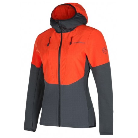 SESSION Tech Hoody W Carbon Cherry tomato SESSION Tech Hoody W Carbon Cherry tomato