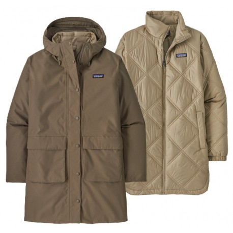 Patagonia jaka PINE BANK 3-in-1 Parka W Marlow Brown